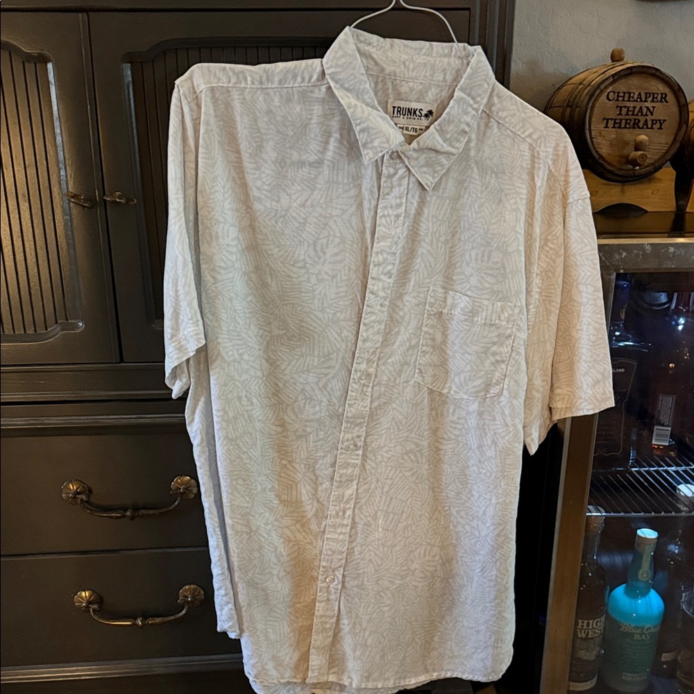 Trunks Surf & Swim Co. Men's Cream Casual Button Down Shirt